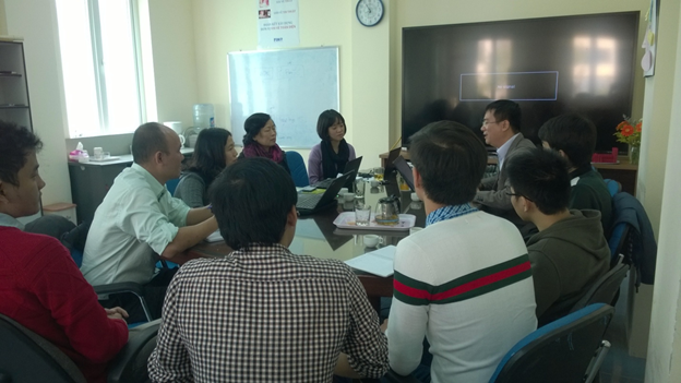 GS.TS. Nguyễn Thị Kim Oanh cùng các chuyên gia AIT đến thăm và làm việc với Trung tâm FIMO